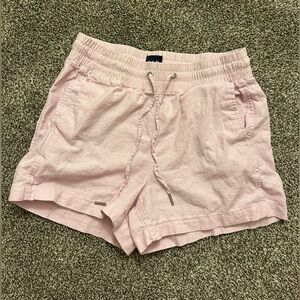 Gap Light Pink Linen Blend Shorts With Pockets | XS